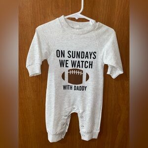 Kids Football Print One Piece Footie